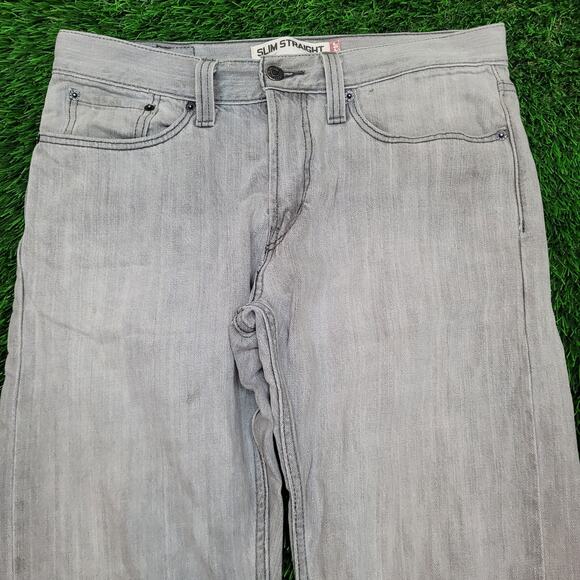 Levis 514 Slim Straight Jeans Mens 32x30 Mid Rise Gray Stretch Denim - Picture 2 of 12